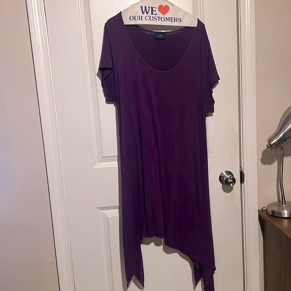 Purple Rue 21 Short Sleeve Long Shirt/Tunic OS